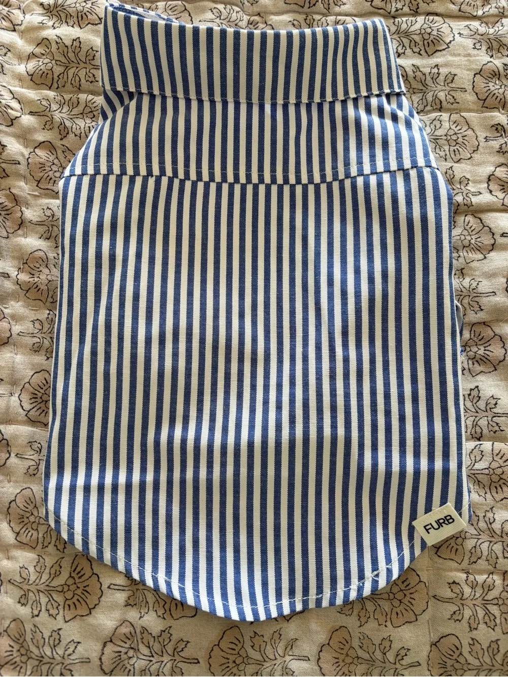 Anthropologie Furb Blue Striped Dog Shirt - Classic button down Pet Shirt